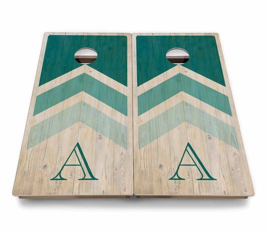 Green Arrow Custom Letter Cornhole Boards Set