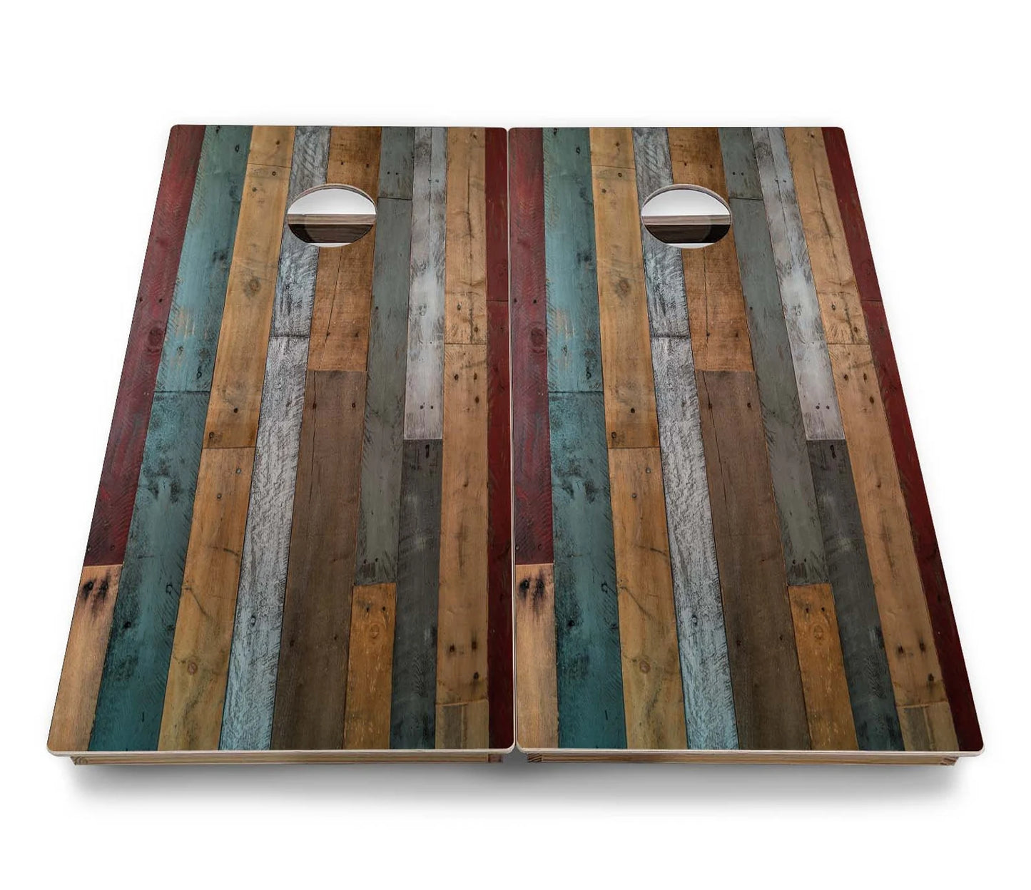 Rustic Wood Design Cornhole Boards